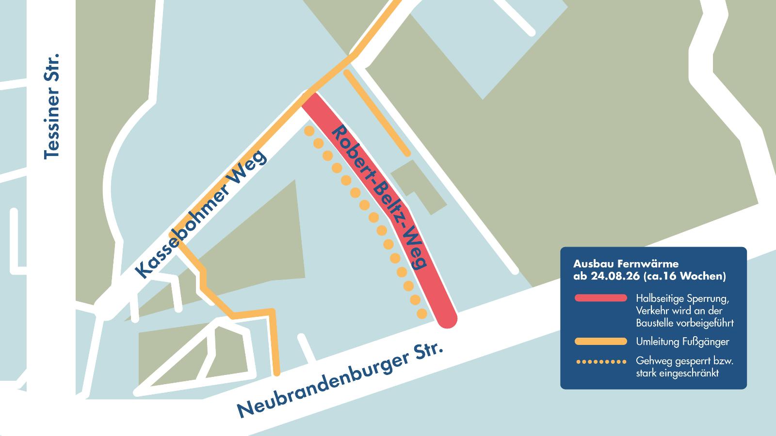 Bautätigkeiten im Robert-Beltz-Weg ab August 2026