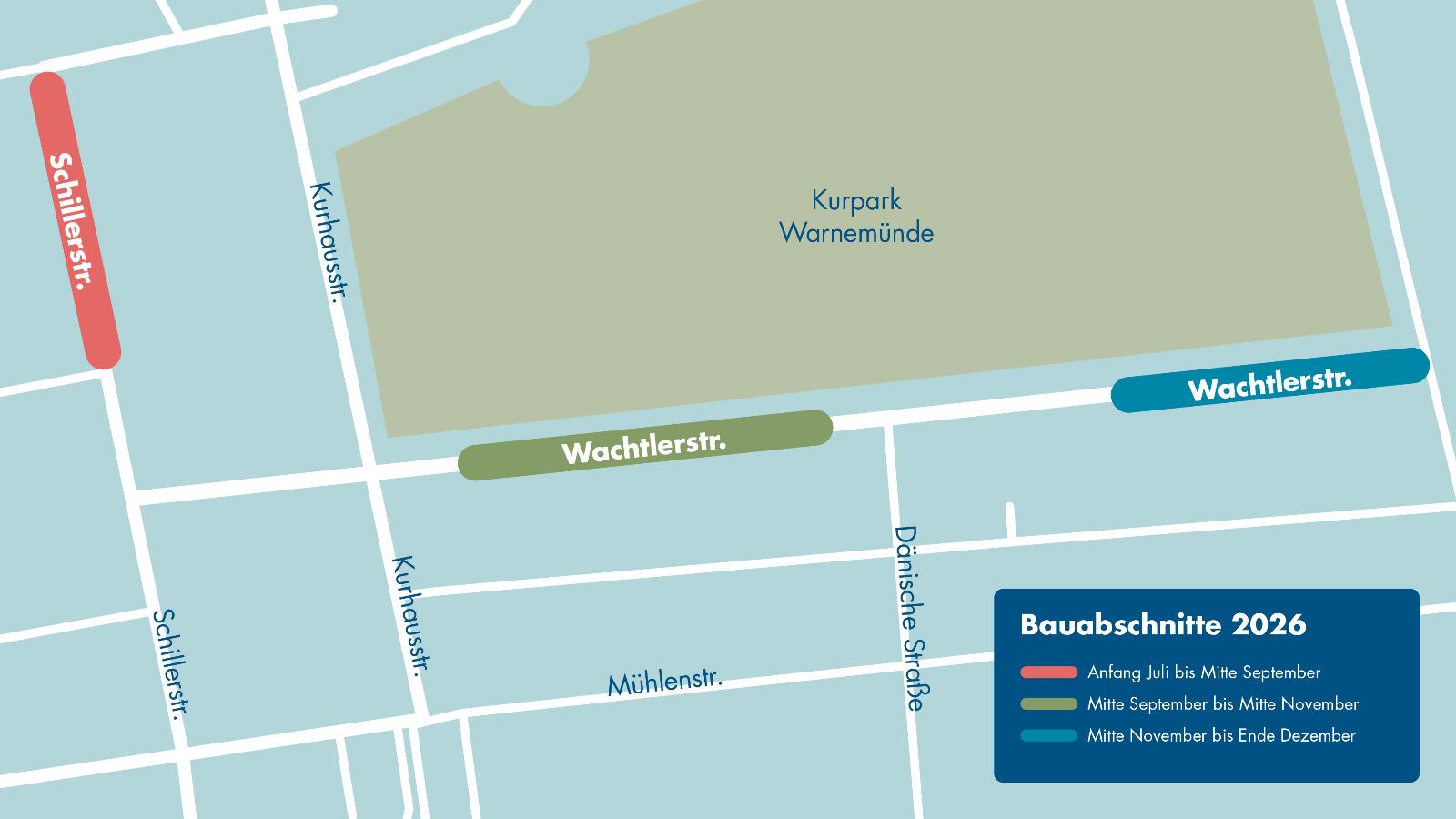 Bauabschnitte 2026 in der Wachtlerstraße und Schillerstraße