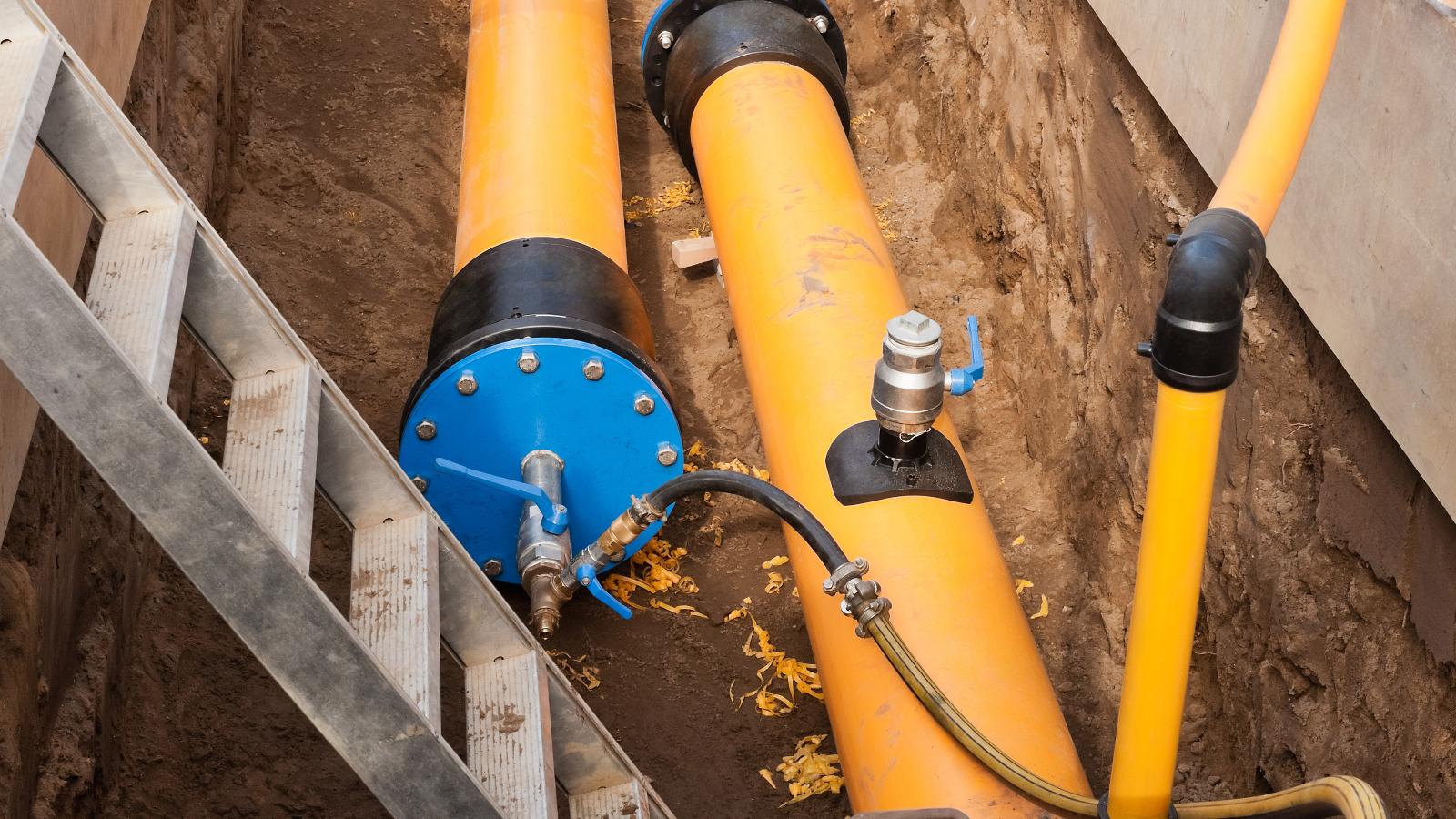 Arbeiten am Gasnetz Satower Straße