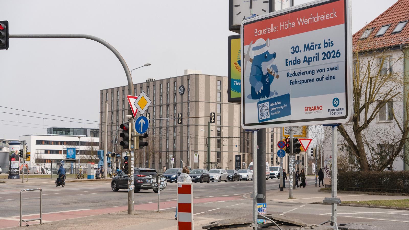 Bauarbeiten in der Lübecker Straße